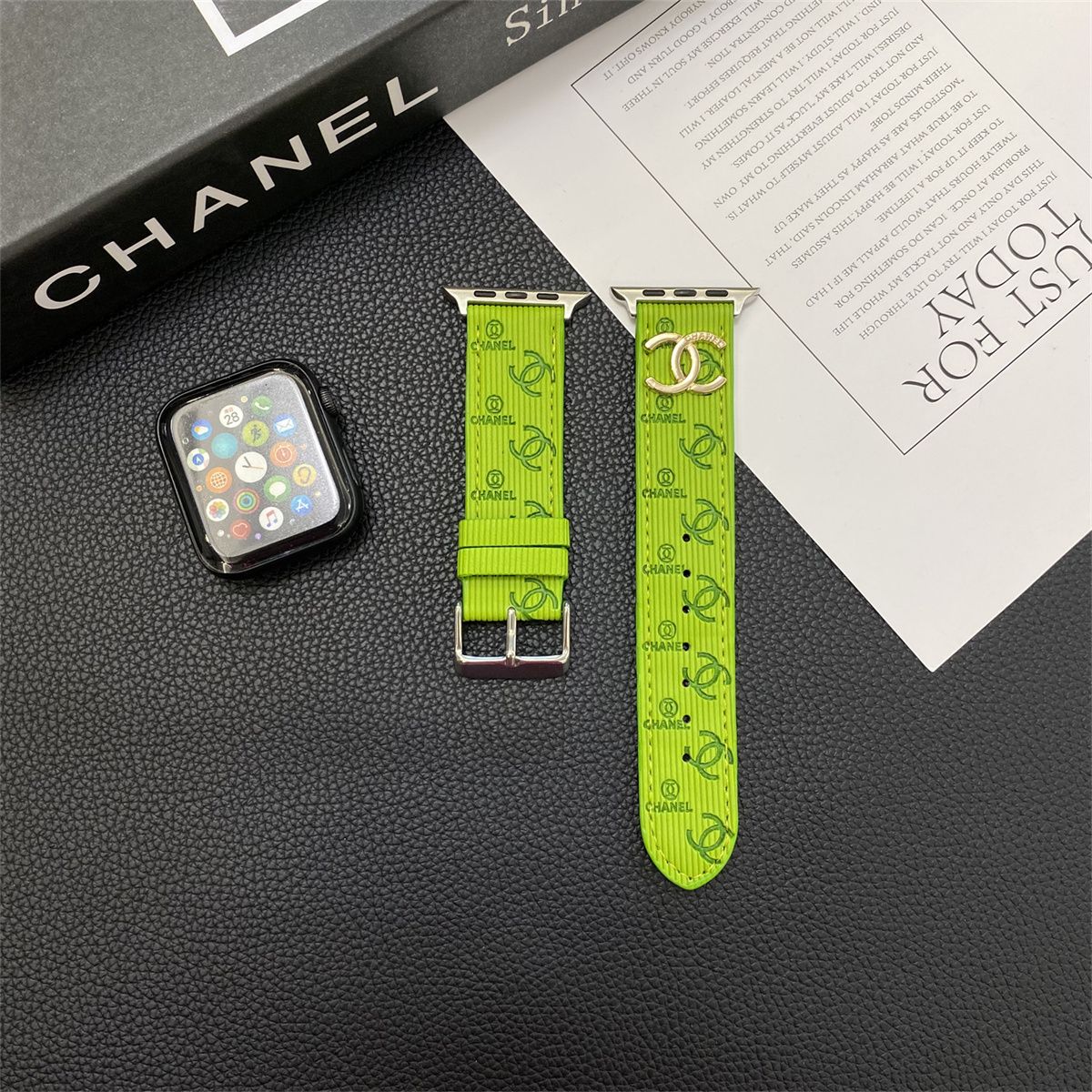 Embossed Metal Logo Apple Watch Band
