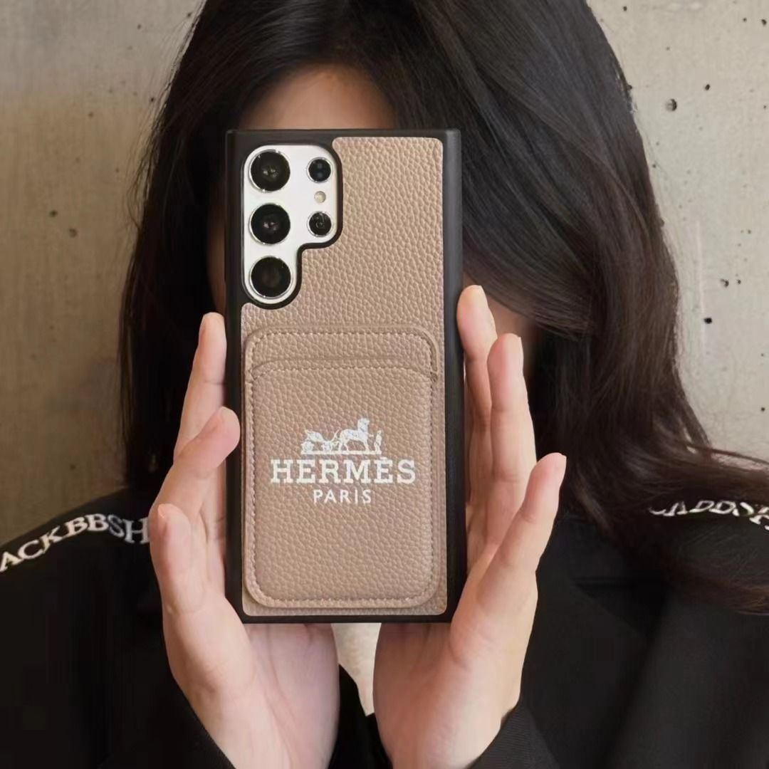 Leather Dual Card Slot Samsung Case