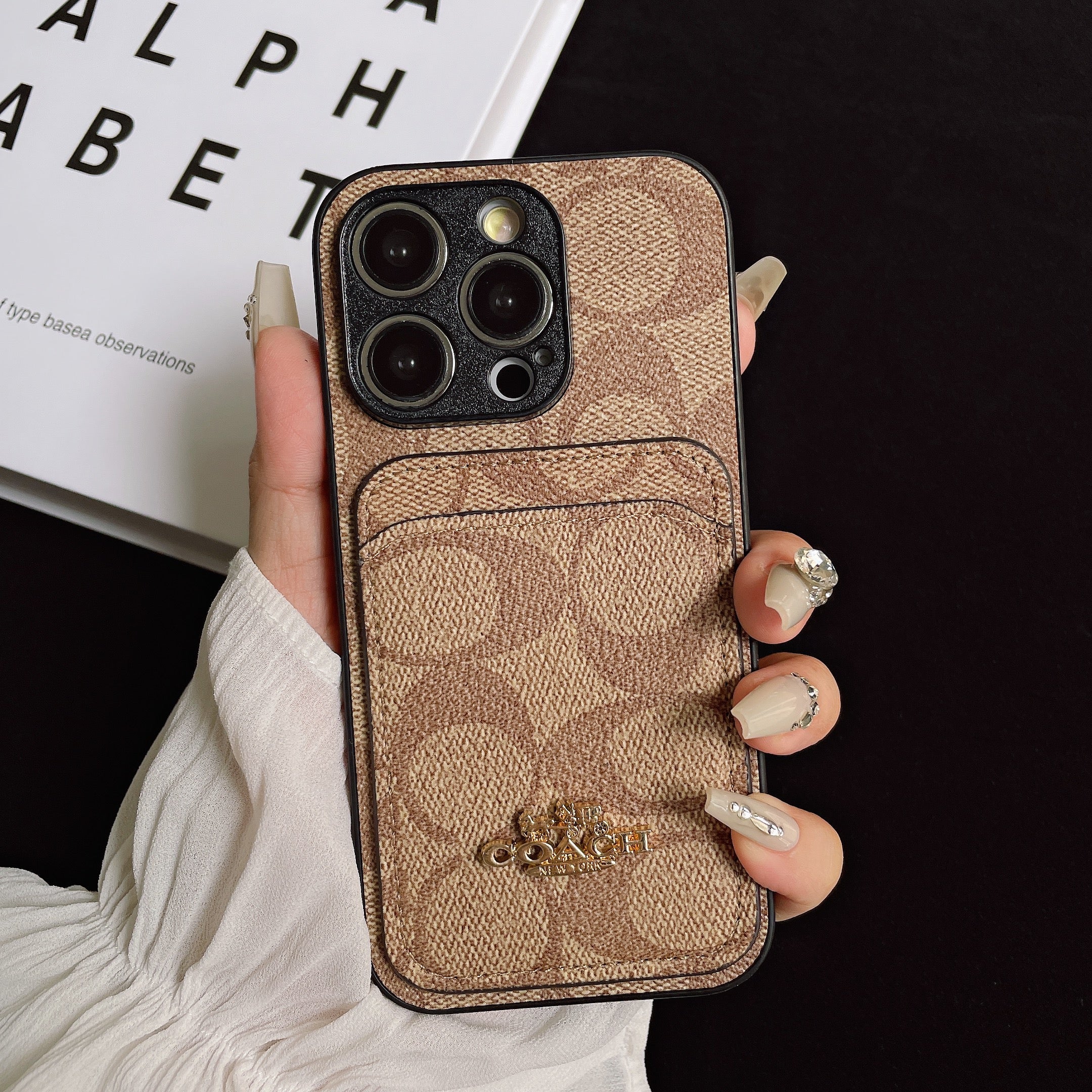 Classic Trendy Card Slot Embossed Case
