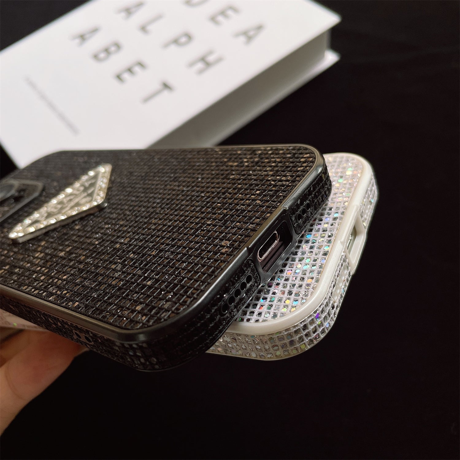 Sparkling Crystal Triangle Logo Case
