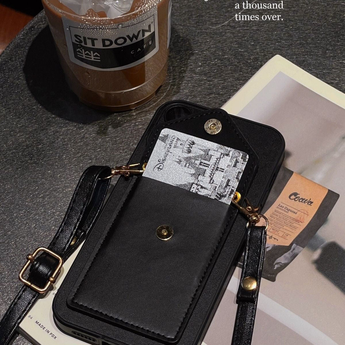 Triangle Logo Card Holder Crossbody Case