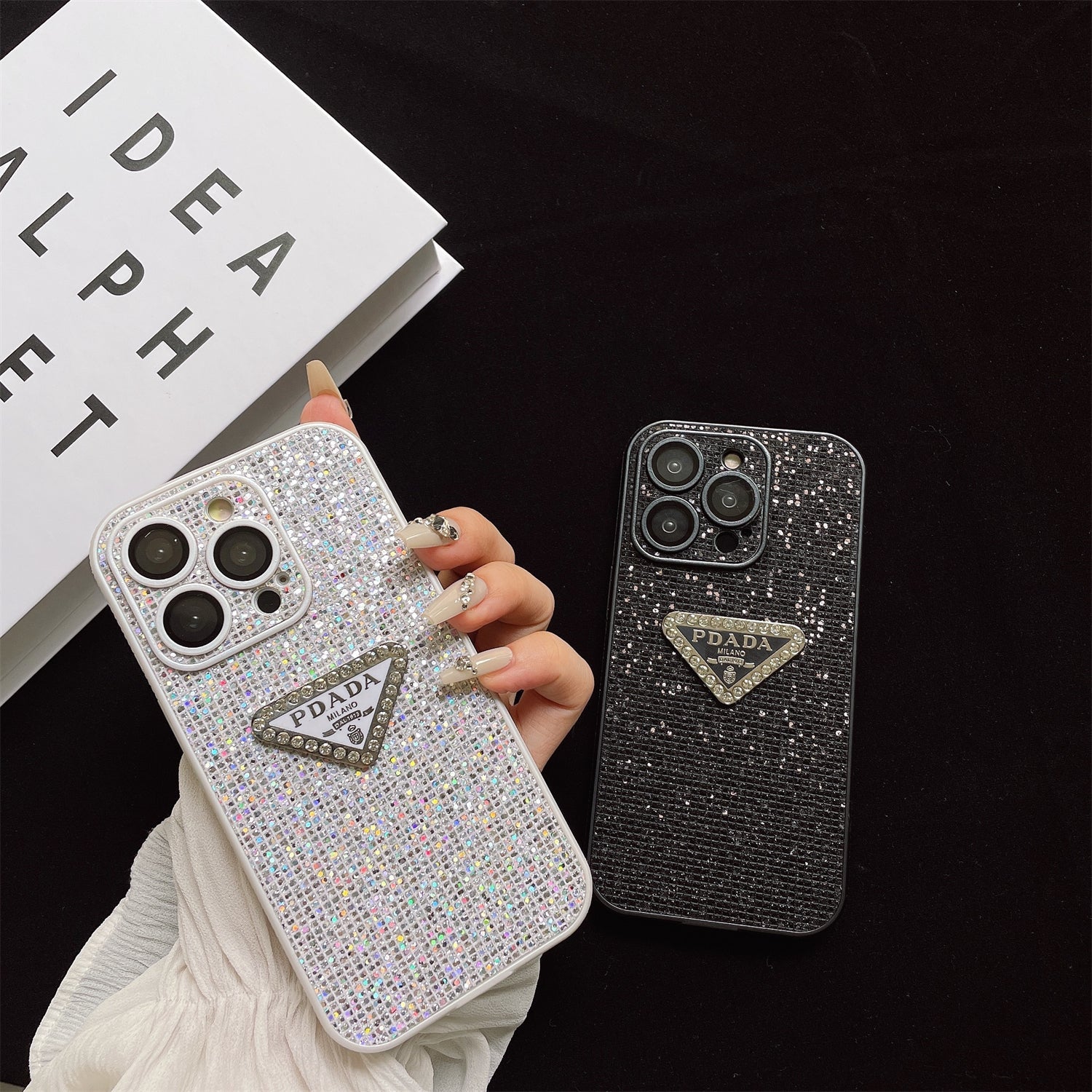 Sparkling Crystal Triangle Logo Case