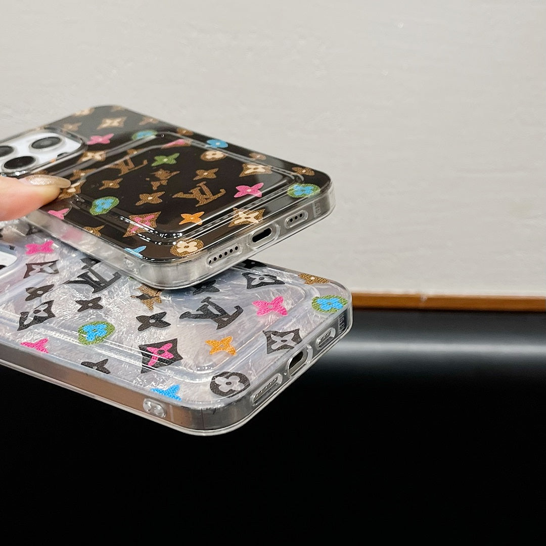 Shiny Embossed Card Slot Case