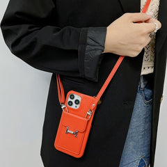 High-end Leather Crossbody Card Case