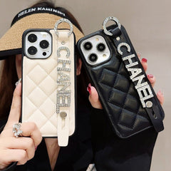 Shiny Diamond Wristband Leather Case