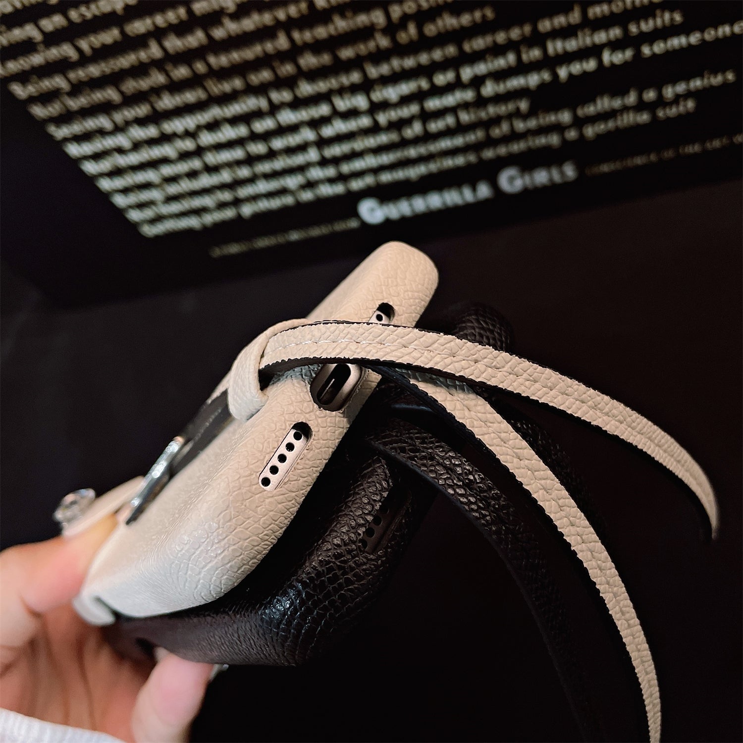 Leather Triangle Logo Wristband Case