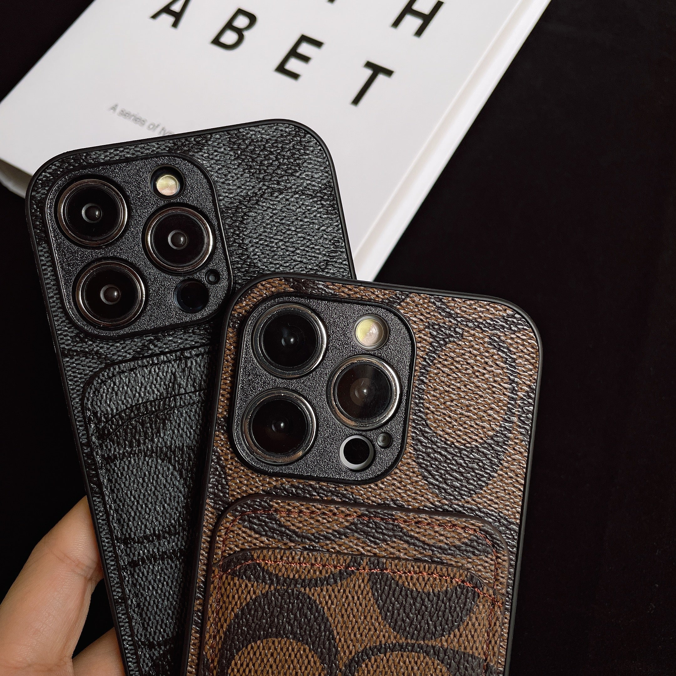 Classic Trendy Card Slot Embossed Case