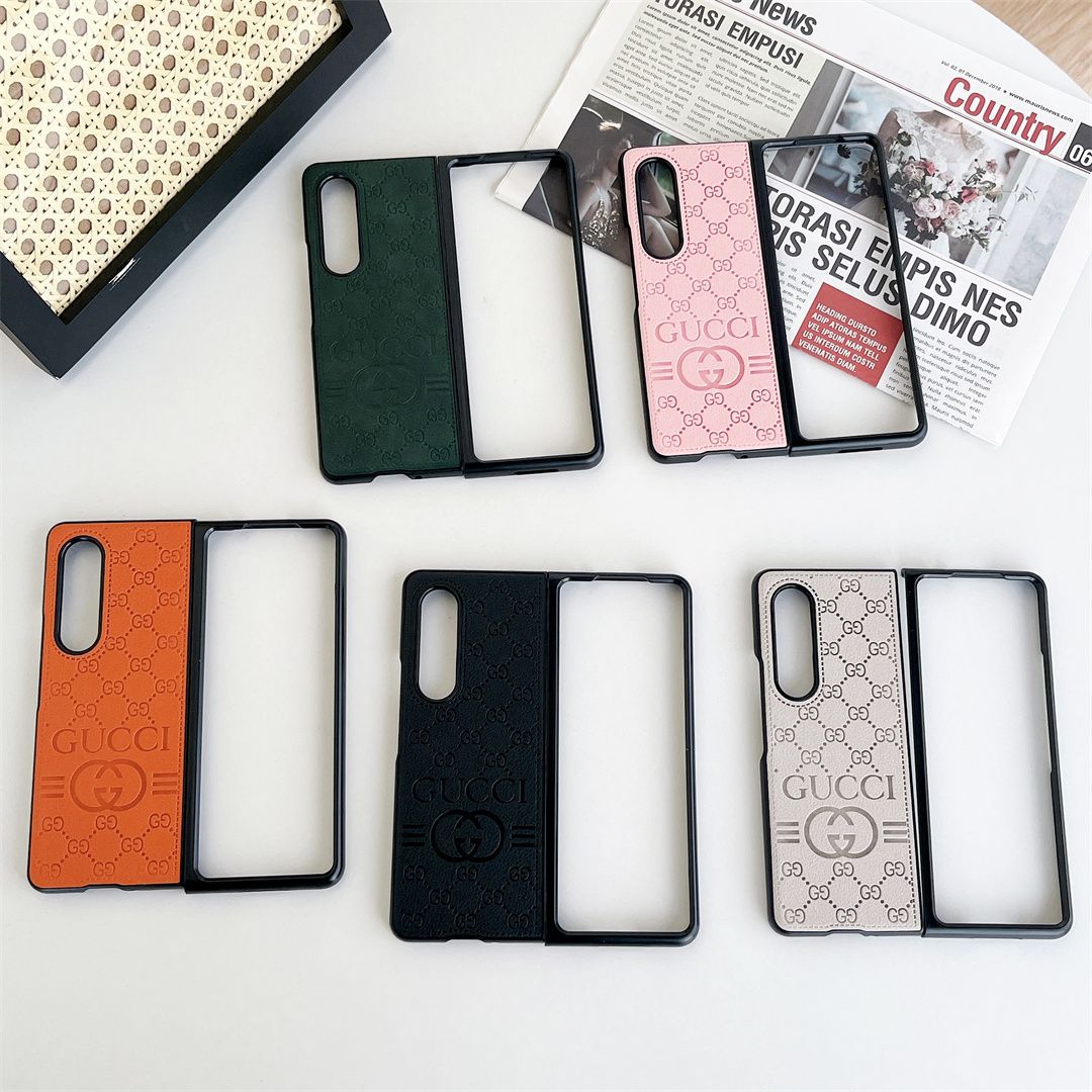 Leather Embossed Fold Case