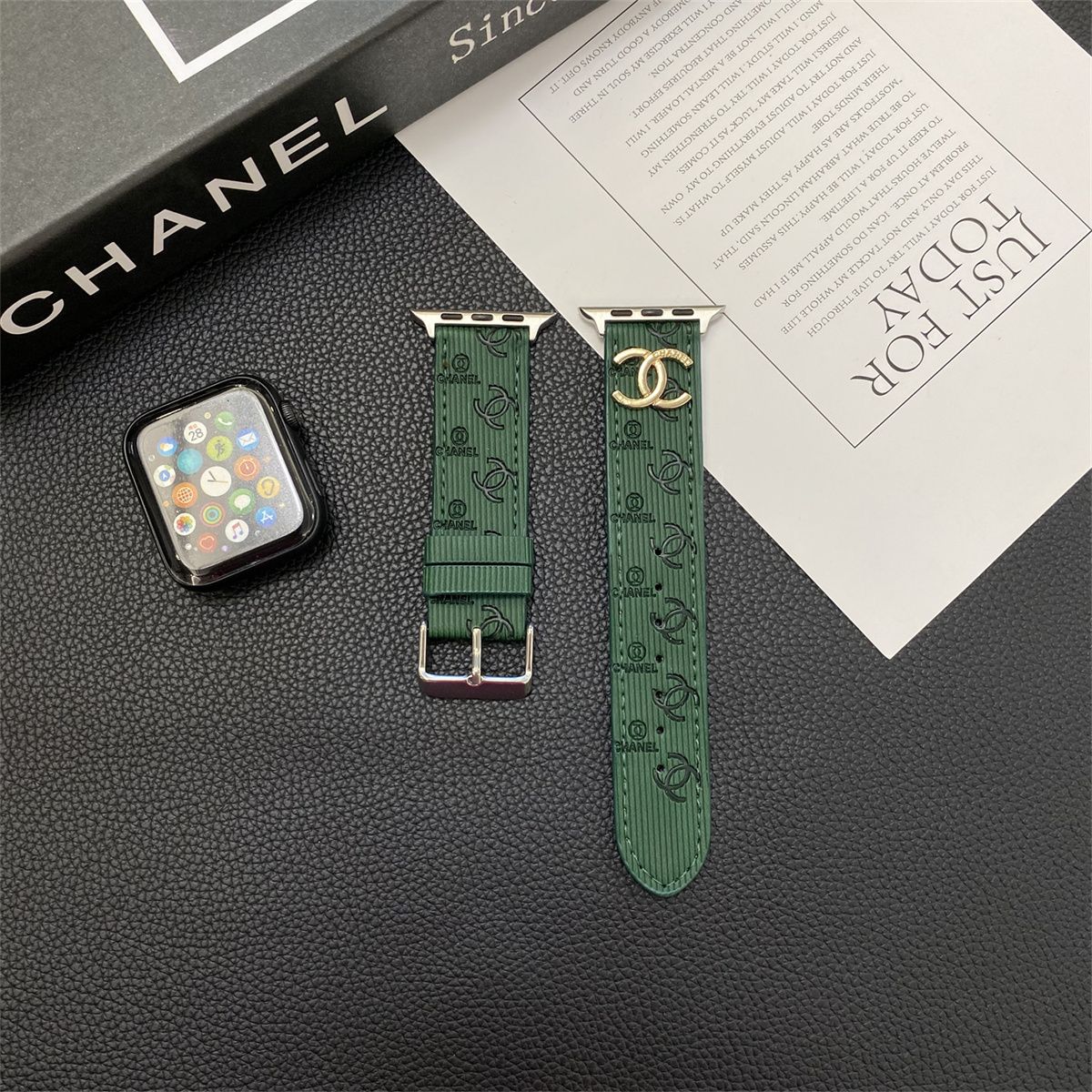 Embossed Metal Logo Apple Watch Band