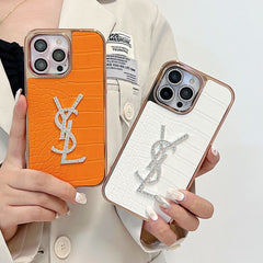 Electroplating Crocodile Pattern Leather Case