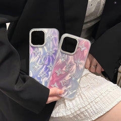 Glitter Gradient Embossed Case