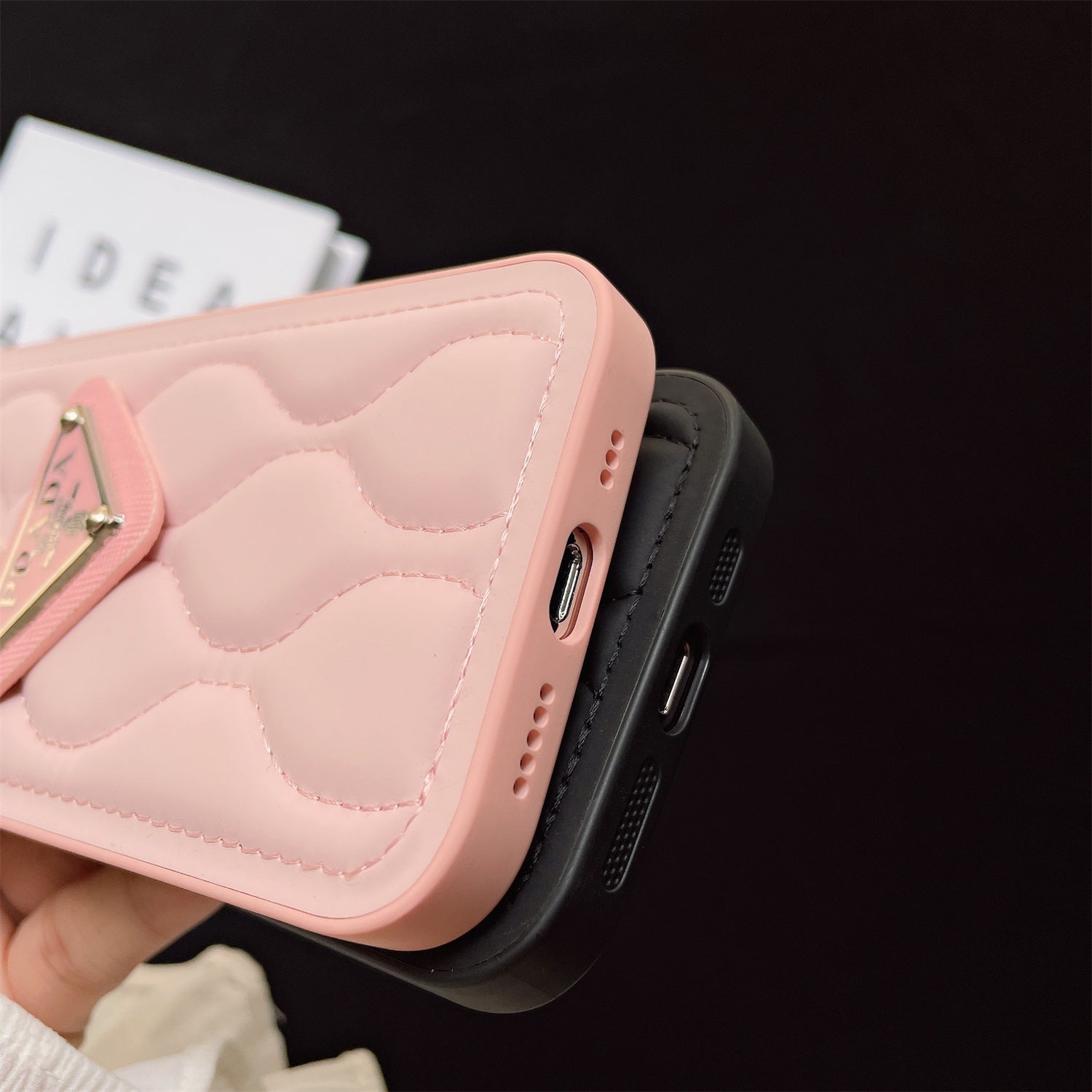 Triangle Logo Air Cushion Wave Pattern Case