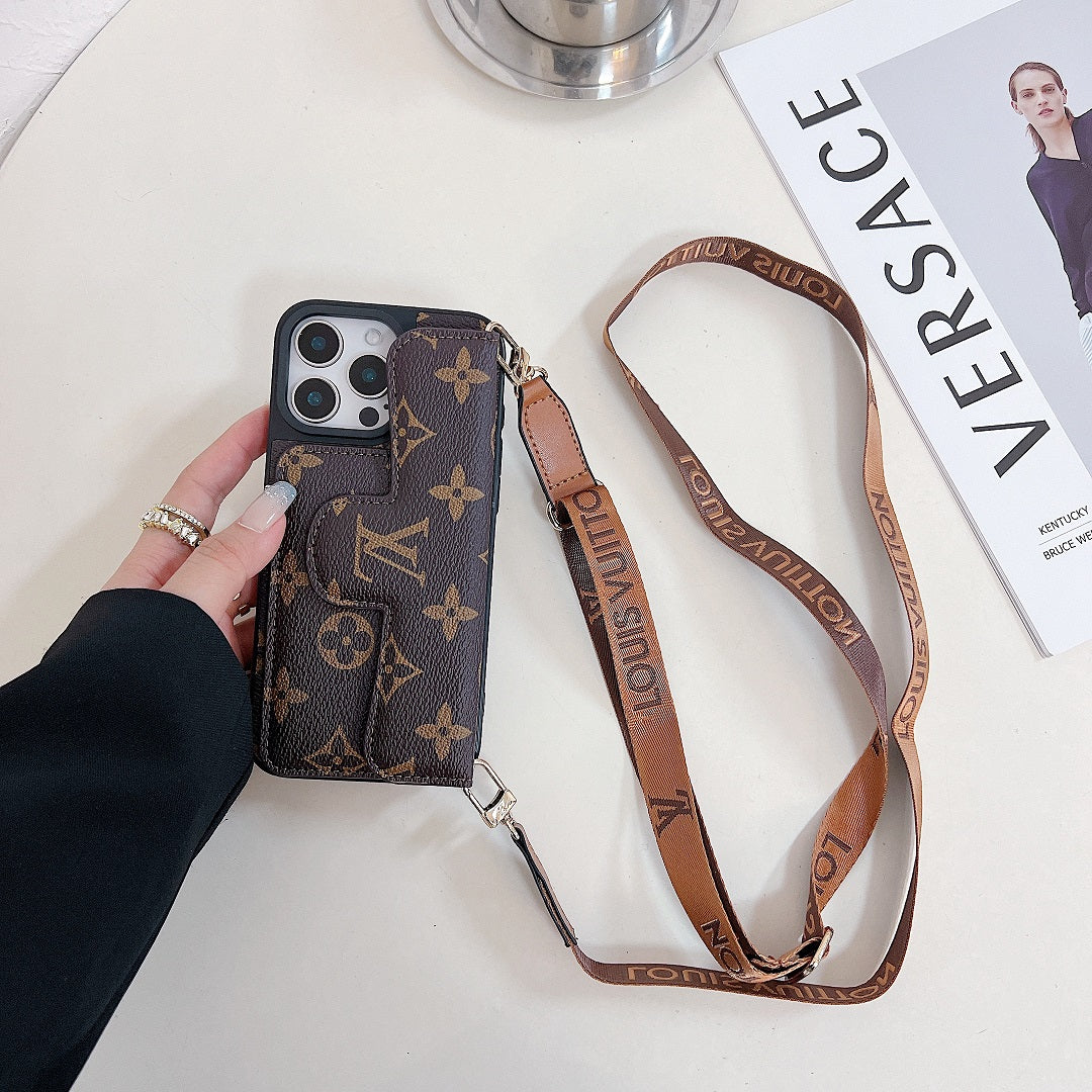 Luxury Stylish Leather Card Holder Crossbody Case
