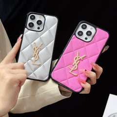 Fashion Rhombus Leather Case