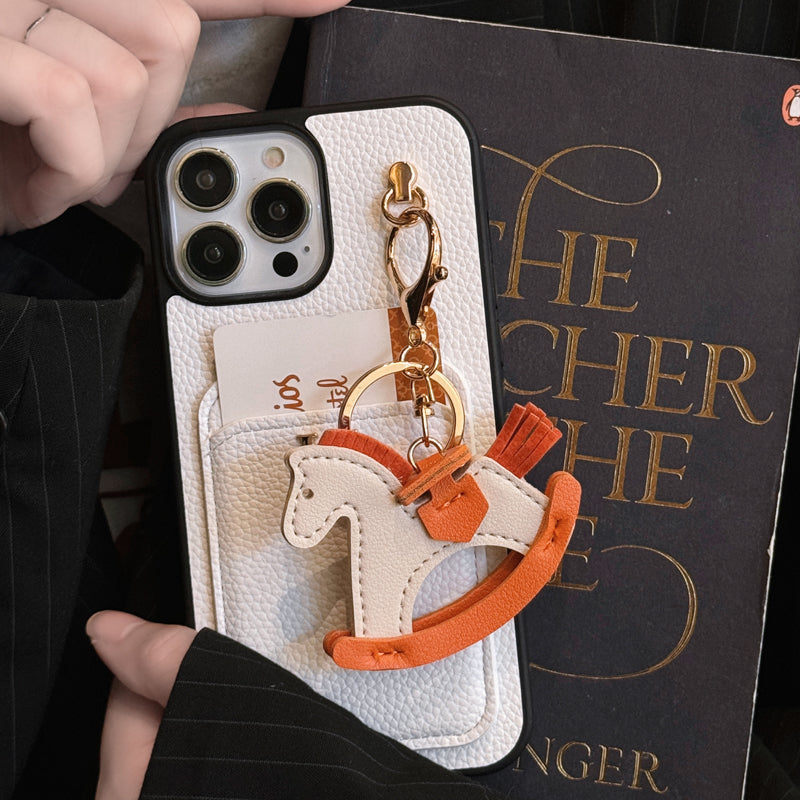 Cute Trojan Horse Pendant Card Holder Case
