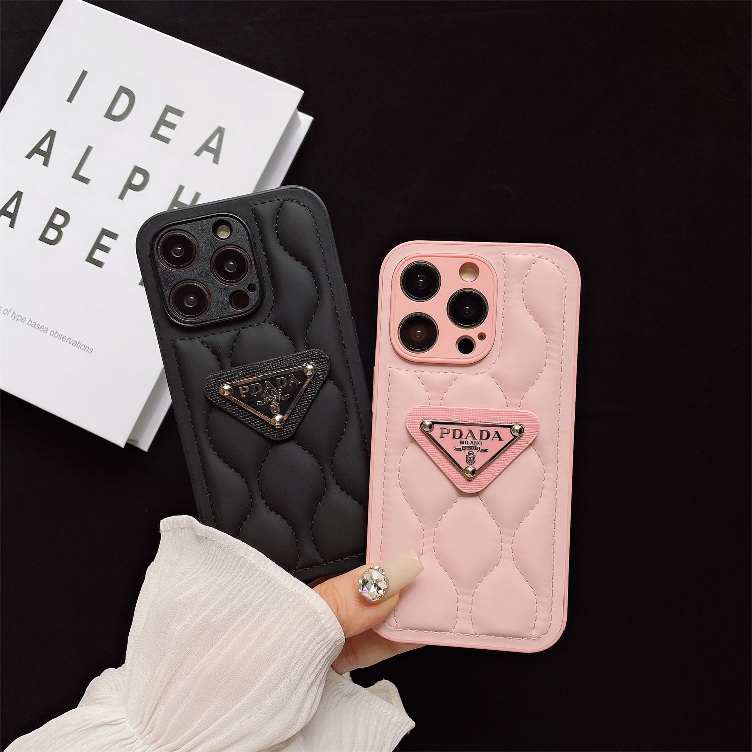 Triangle Logo Air Cushion Wave Pattern Case