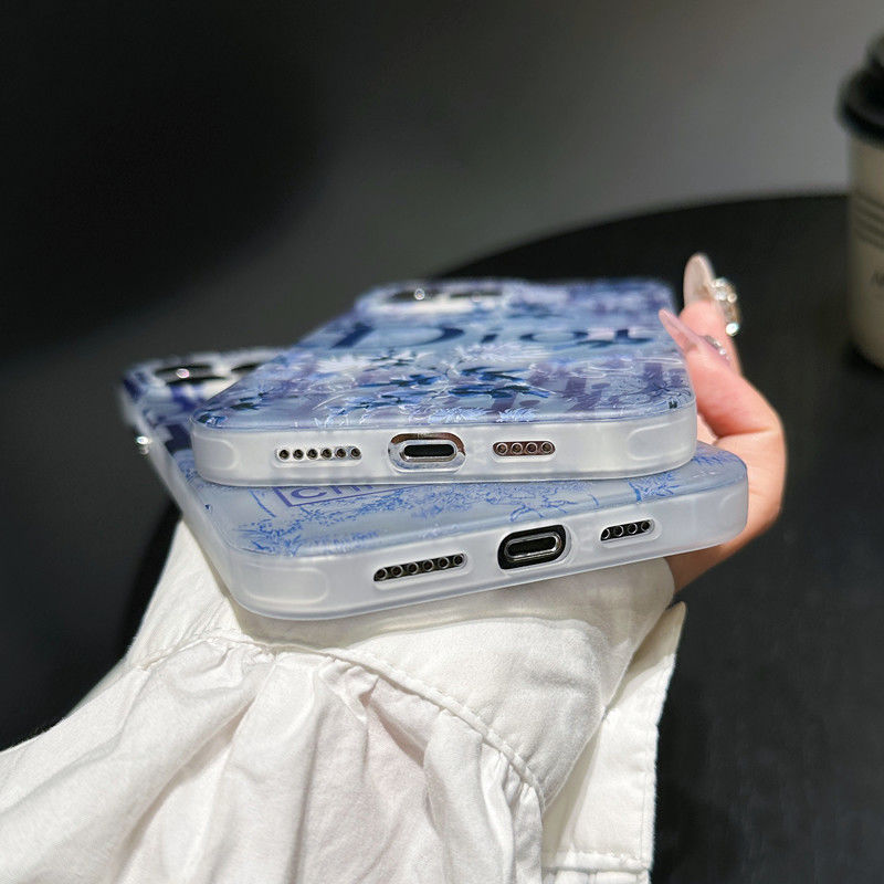 Blue Embossed Matte Case