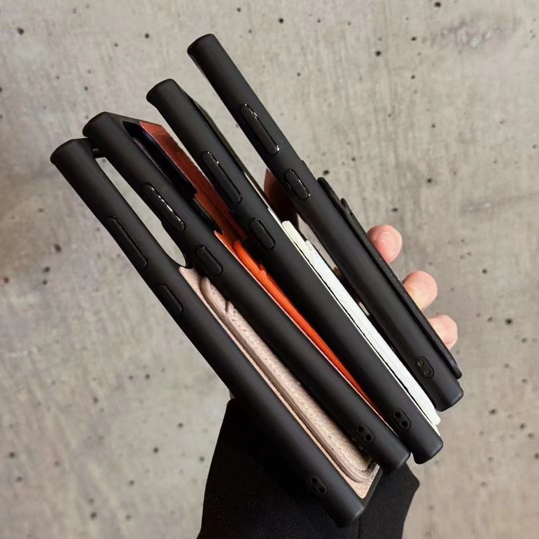 Leather Dual Card Slot Samsung Case