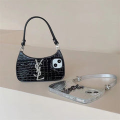 Crocodile Pattern Handbag Leather Case
