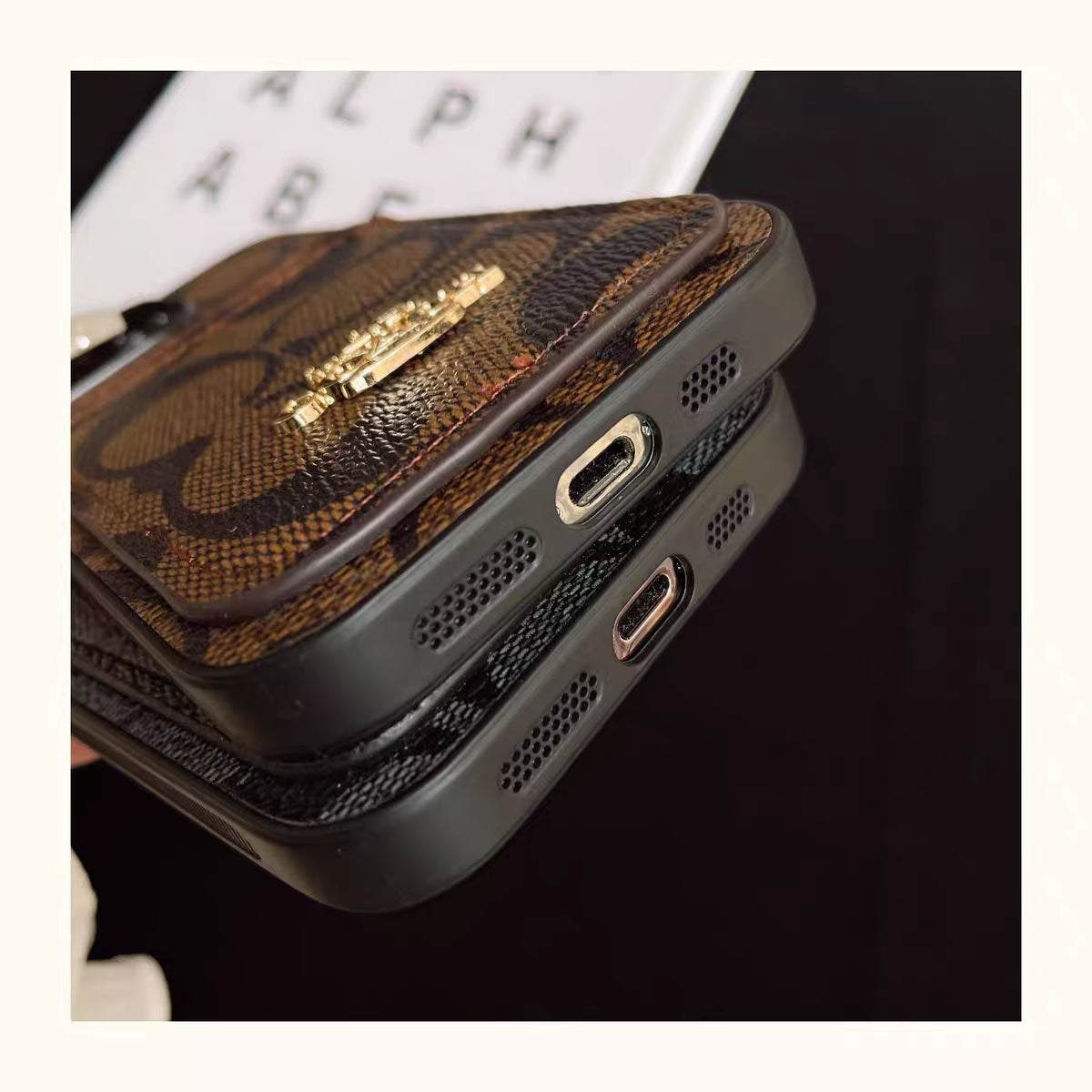 Classic Trendy Card Slot Embossed Case