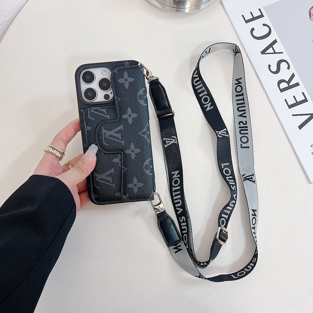 Luxury Stylish Leather Card Holder Crossbody Case