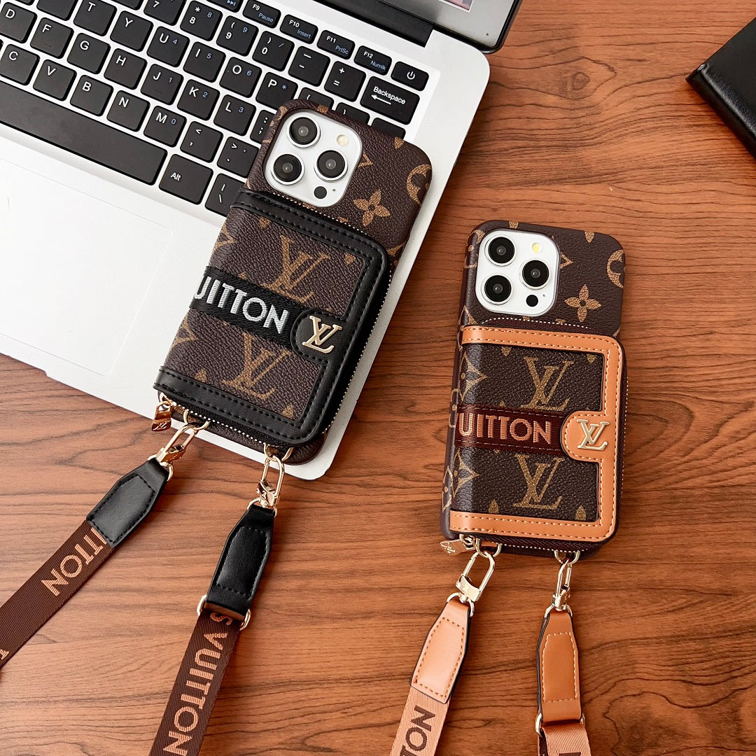 Fashion Crossbody Leather Wallet Case