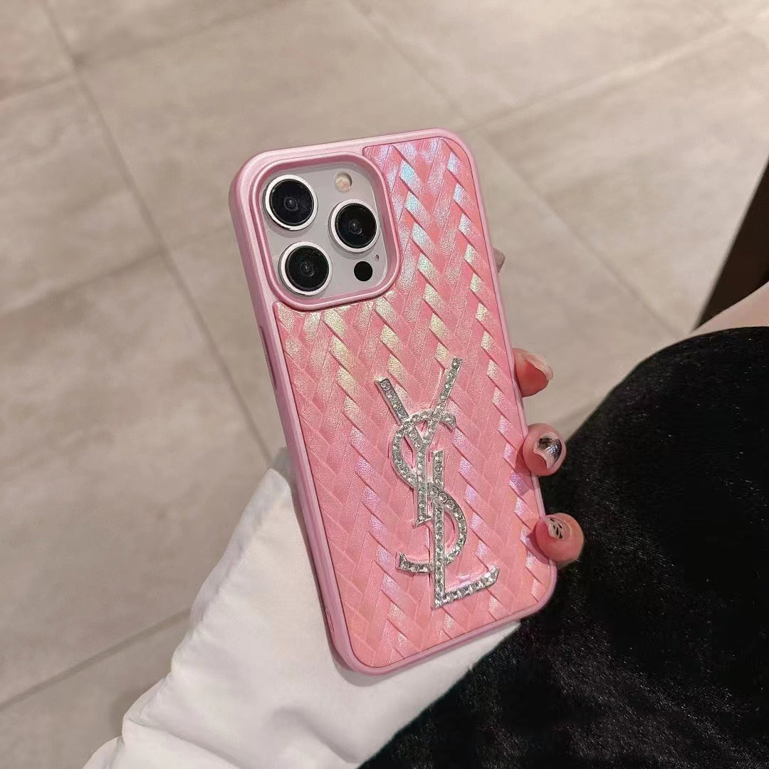 Woven laser rhinestone case