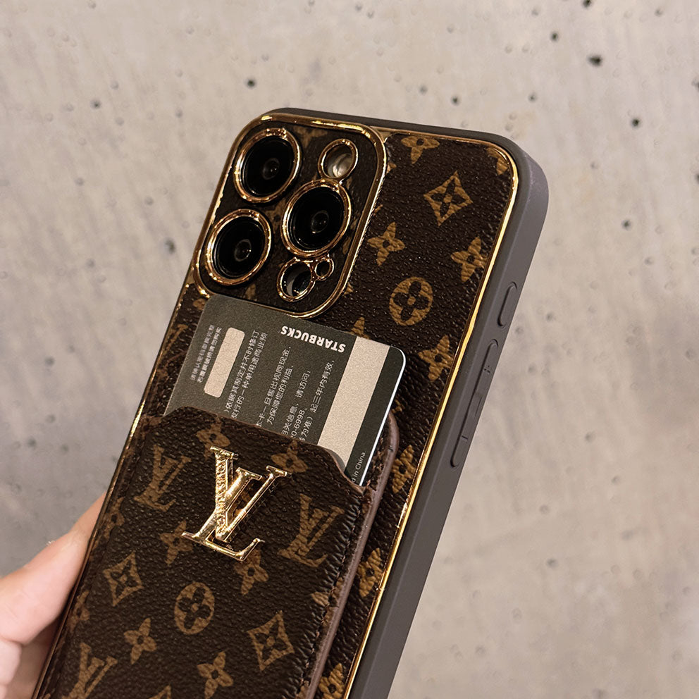 Electroplating Leather Embossed Card Case