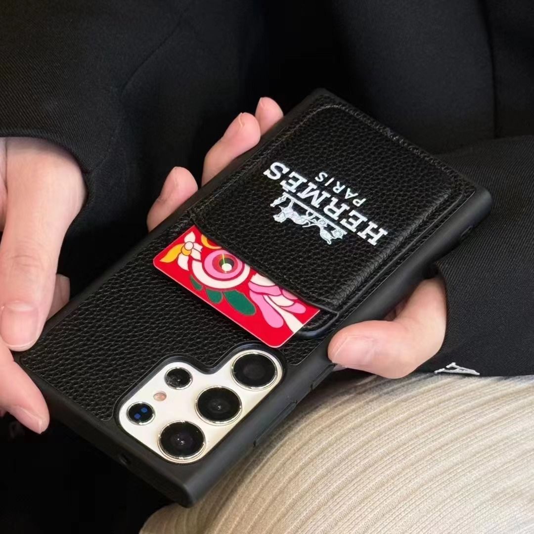 Leather Dual Card Slot Samsung Case