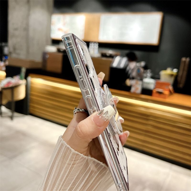 Fashion Camellia Magnetic Bracket Samsung Case
