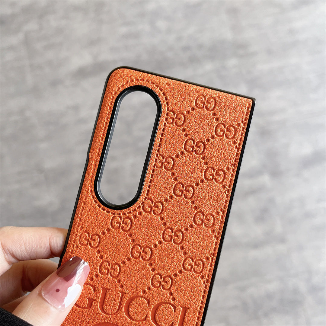 Leather Embossed Fold Case