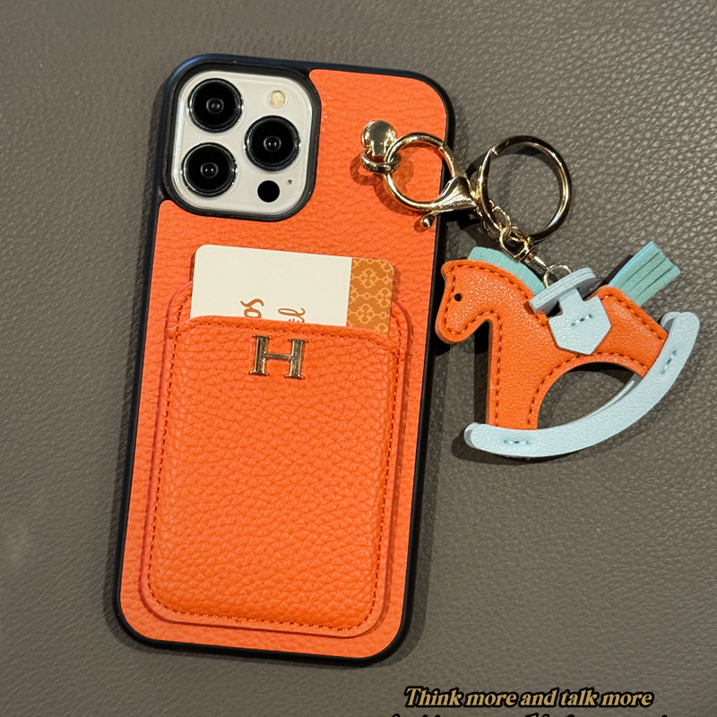 Cute Trojan Horse Pendant Card Holder Case