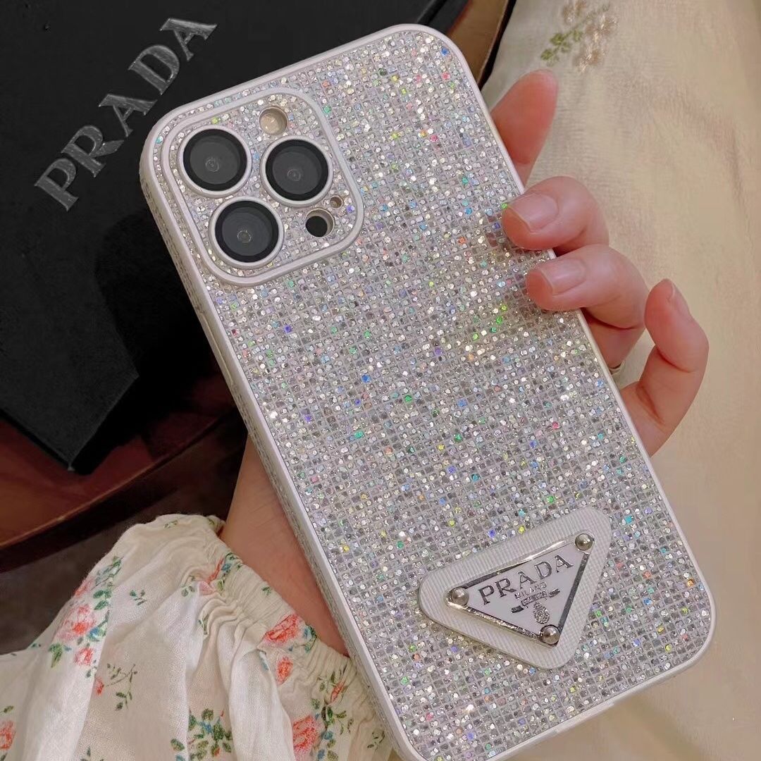 Sparkling Diamond Triangle Logo Case