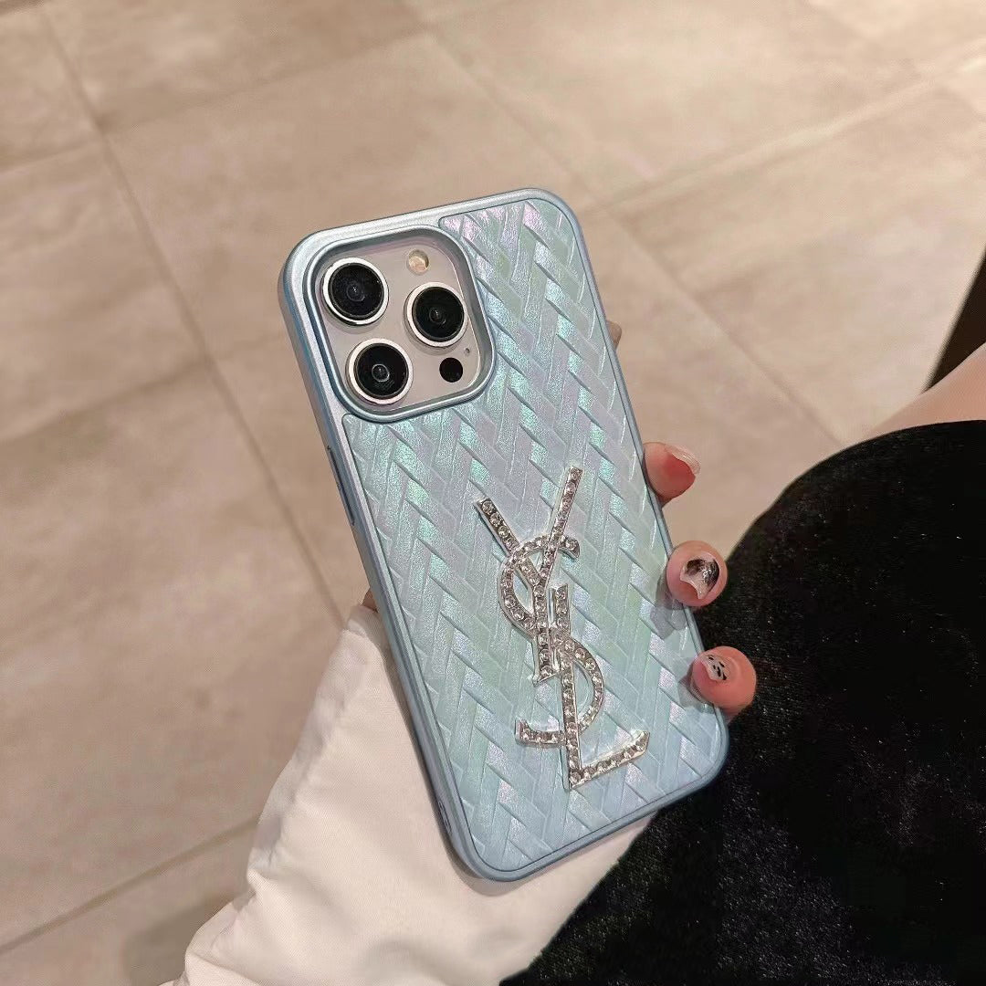 Woven laser rhinestone case