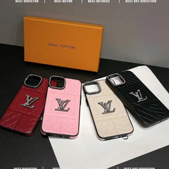 3D Diamond Quilted Leather Case