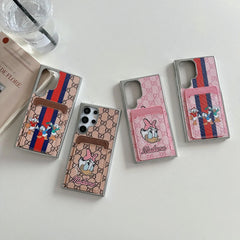 Leather Cartoon Duck Card Slot Samsung Galaxy Case