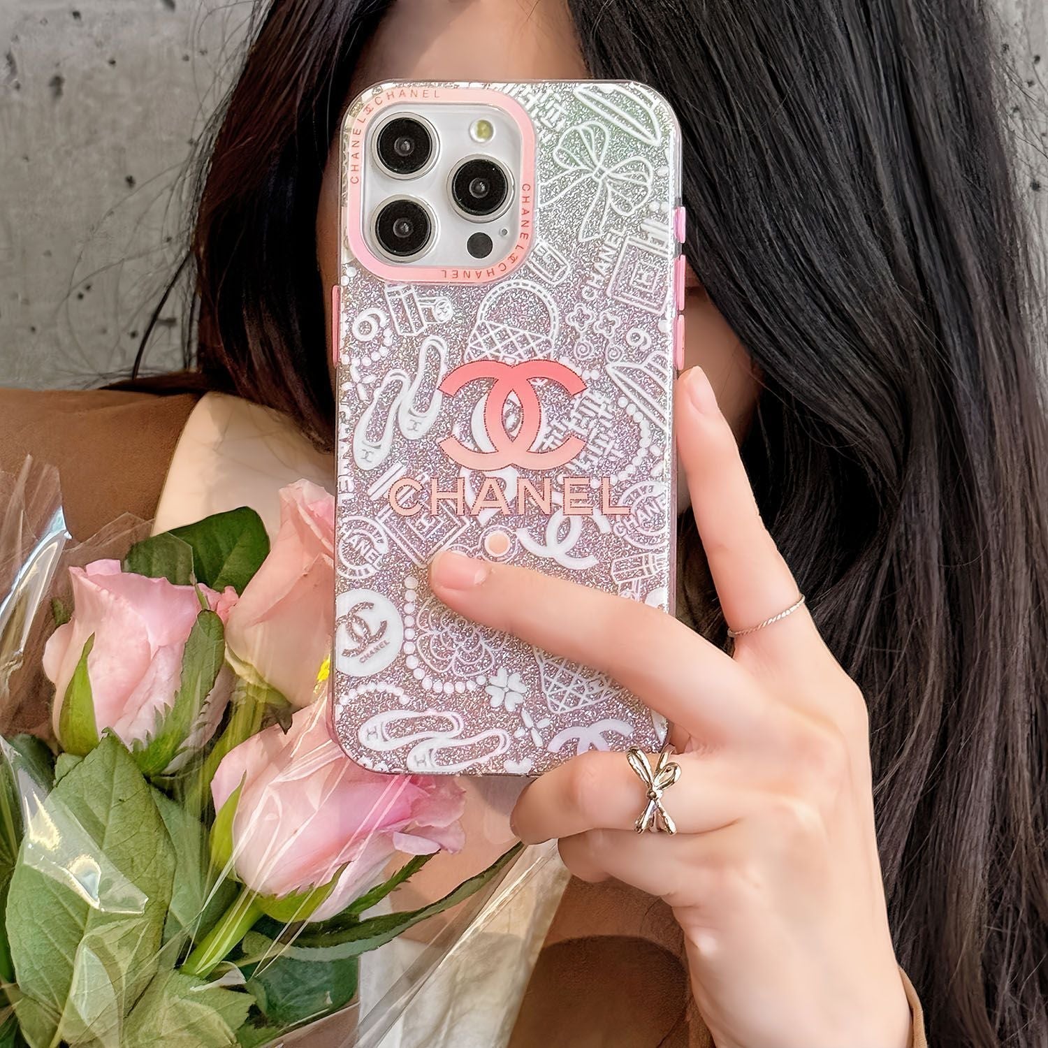 Trendy Glitter Embossed Case