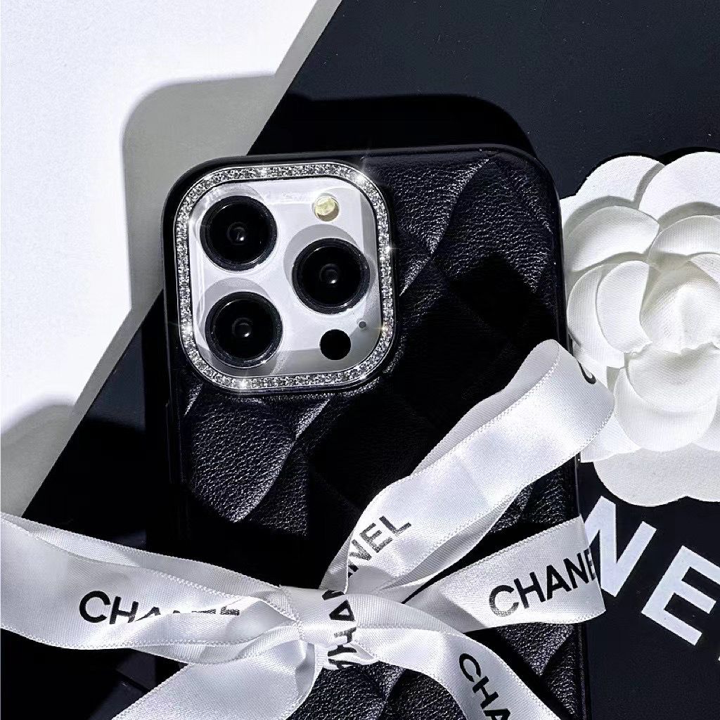 3D Leather Diamond Logo Case