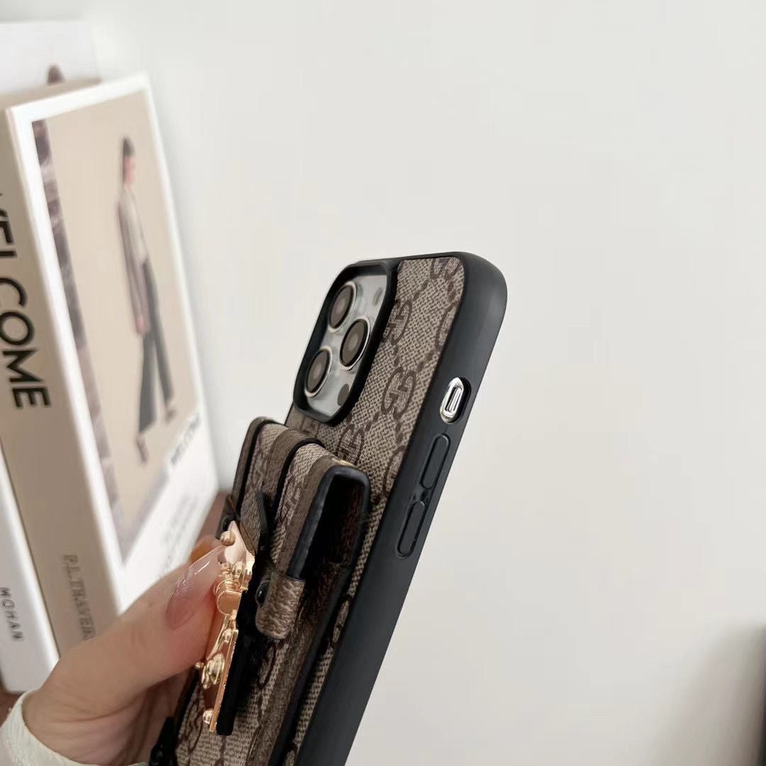 Vintage Crossbody Strap Card Holder Case