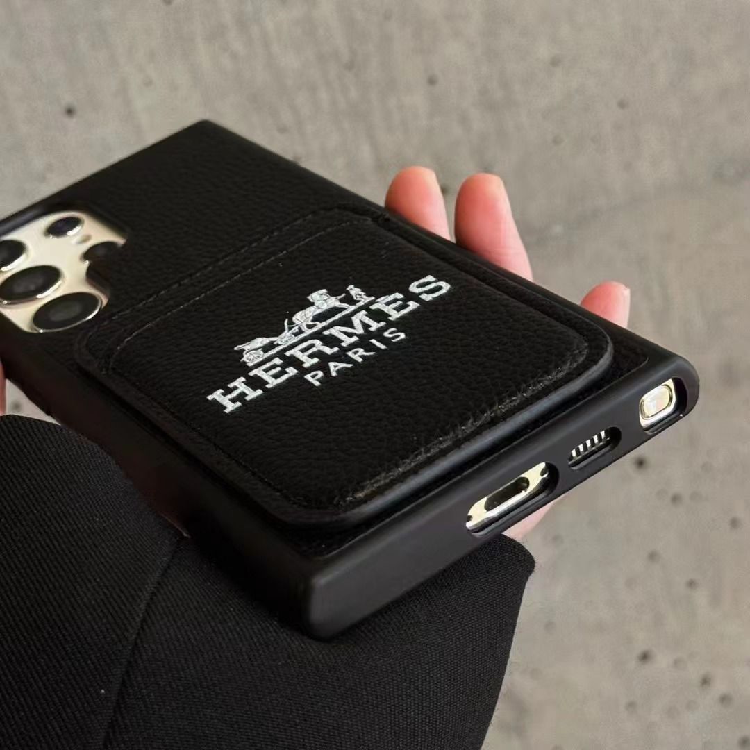Leather Dual Card Slot Samsung Case