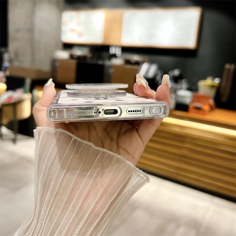 Fashion Camellia Magnetic Bracket Samsung Case