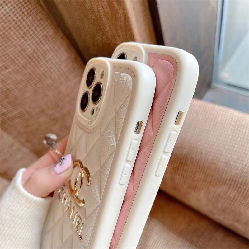 Gold-stamped Logo Soft Leather Case