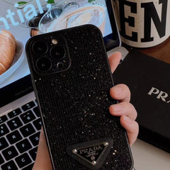 Sparkling Diamond Triangle Logo Case