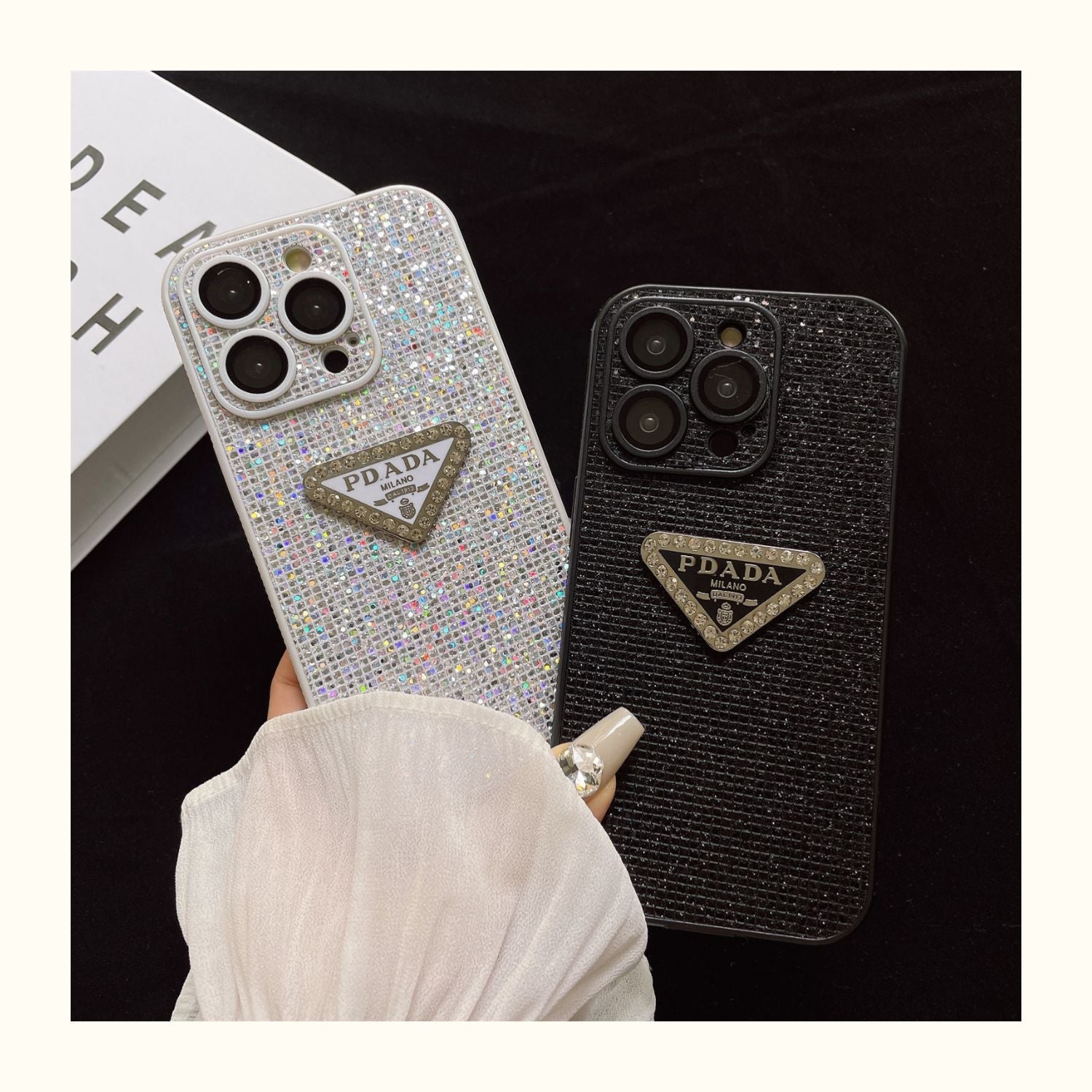 Sparkling Crystal Triangle Logo Case