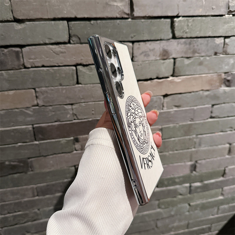 Electroplating Medusa Pattern Leather Samsung Case