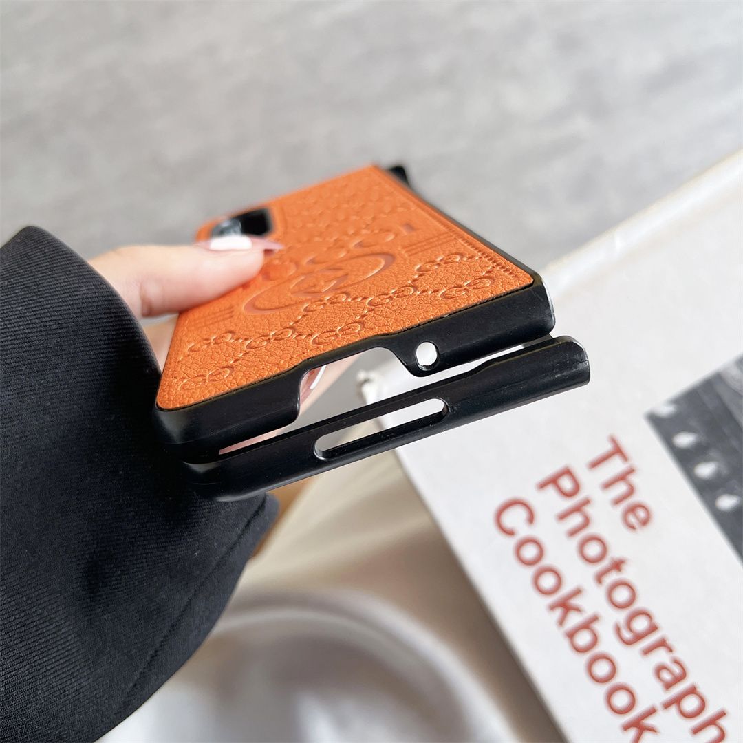 Leather Embossed Fold Case