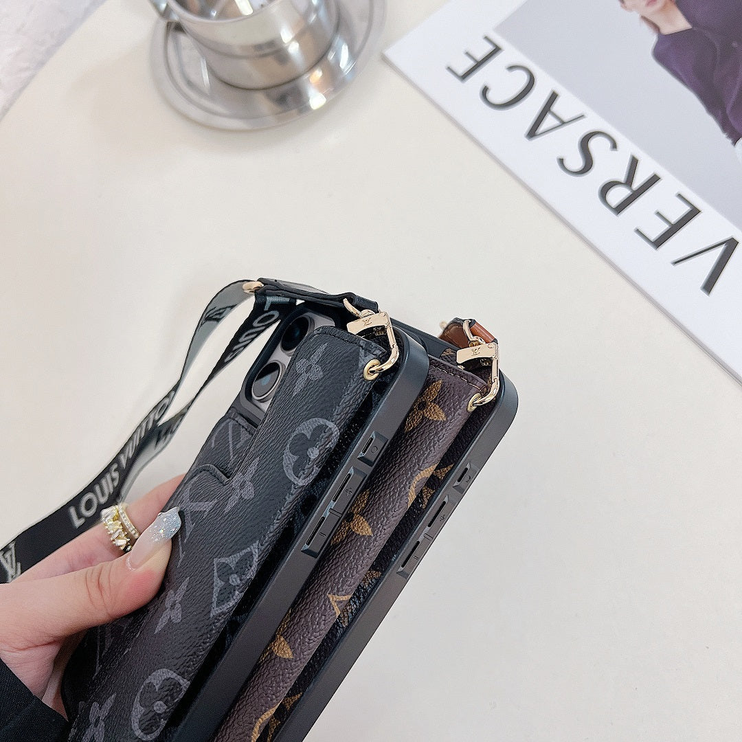 Luxury Stylish Leather Card Holder Crossbody Case
