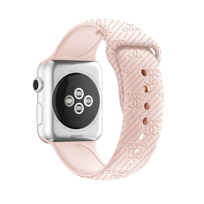 Fashion Embossed Silicone Apple Watch Band