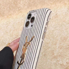 Crocodile-print leather case