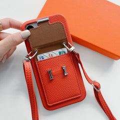 High-end Leather Crossbody Card Case